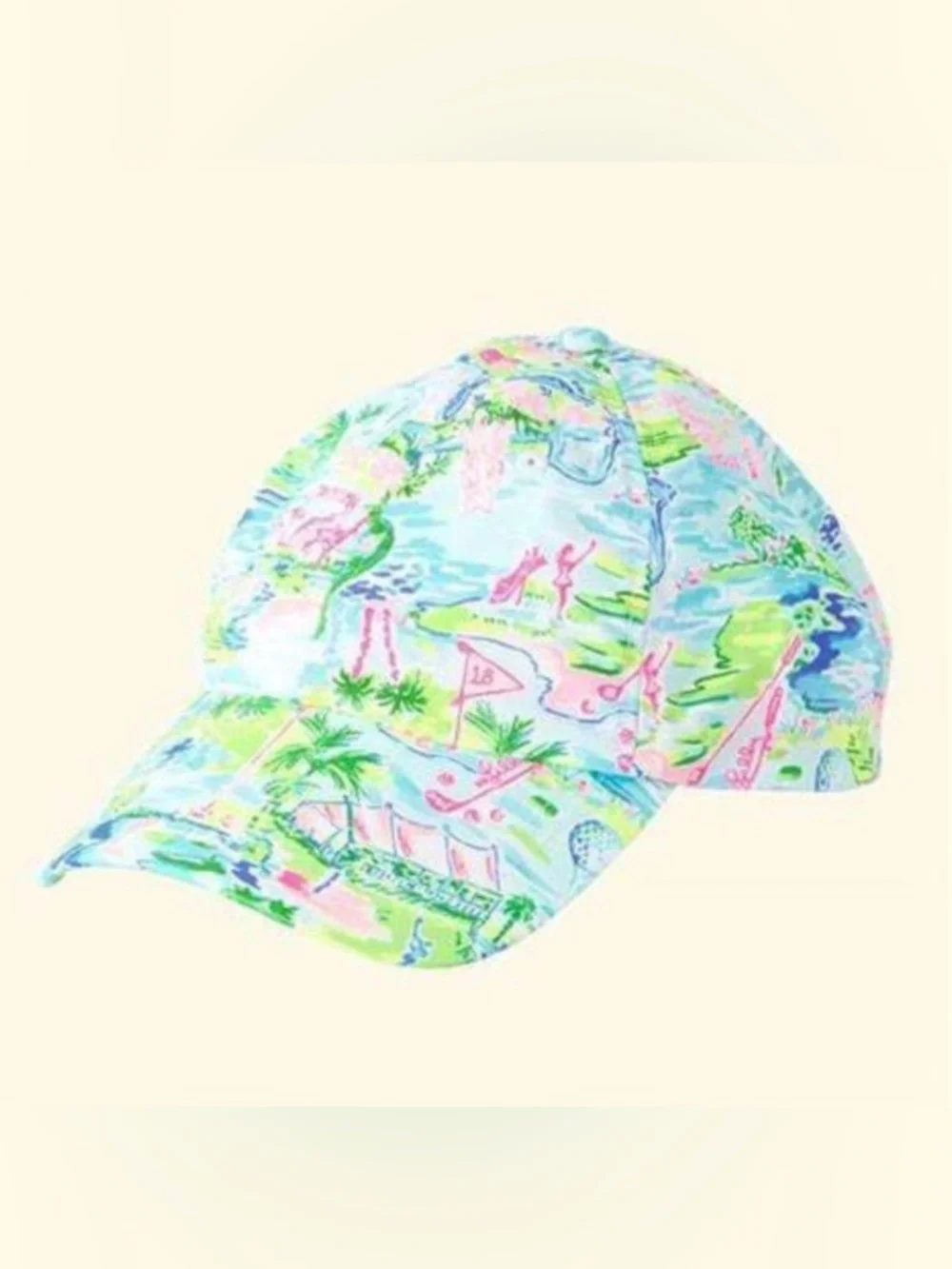 Lilly Pulitzer Women's Run Around Hat HONDA CLASIC TOILE NWT RARE!